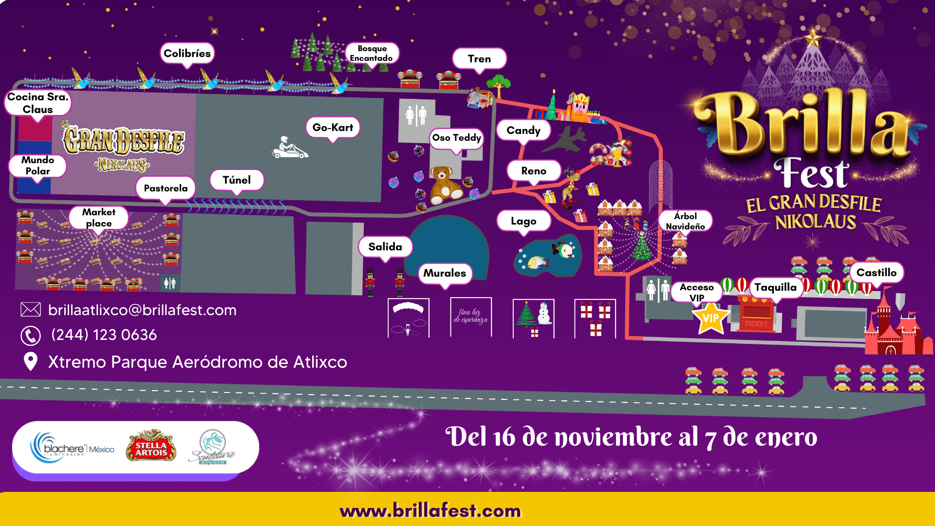 Mapa de Brilla Fest Atlixco